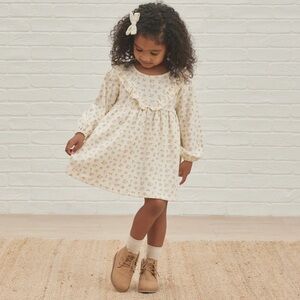 Quincy Mae Cream Floral Dress